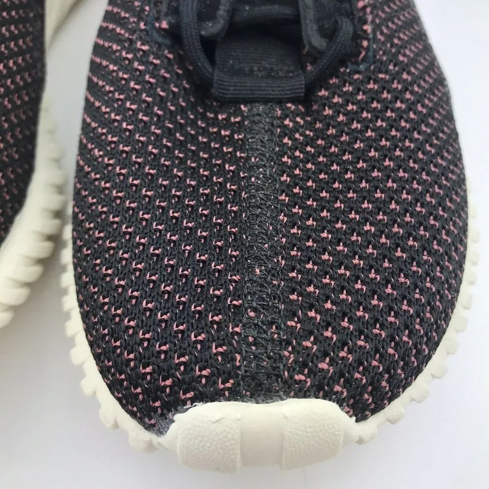 Adidas Womens EVN‎ 791001 Black Pink Sneakers Shoes shadow knit tubular Size 7.5
